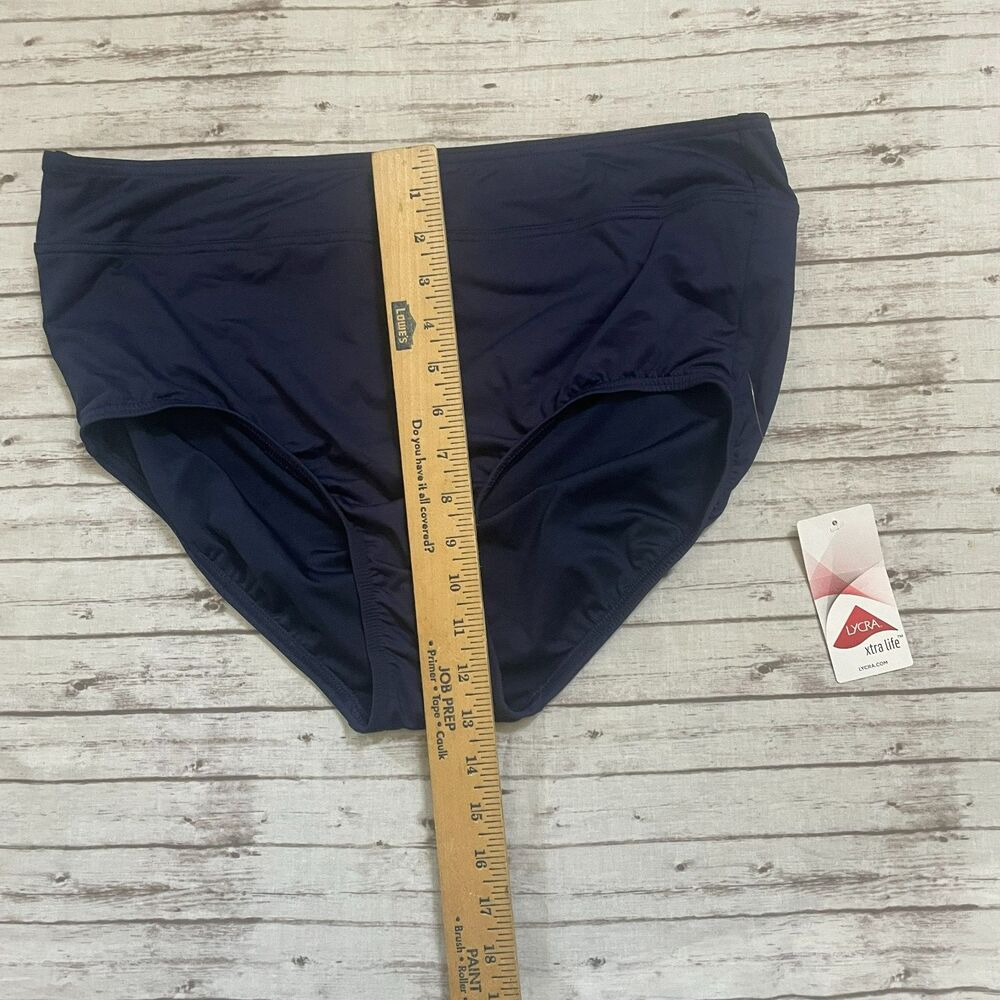 NWT Lands End Womens Blue High Rise Tummy Control SWIM BOTTOM Bikini Size 16W - Picture 3 of 5